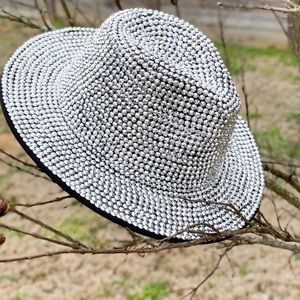Jazz Dance Costume Night Club Concert Encrusted Fedora Sparkle Shiny Hat